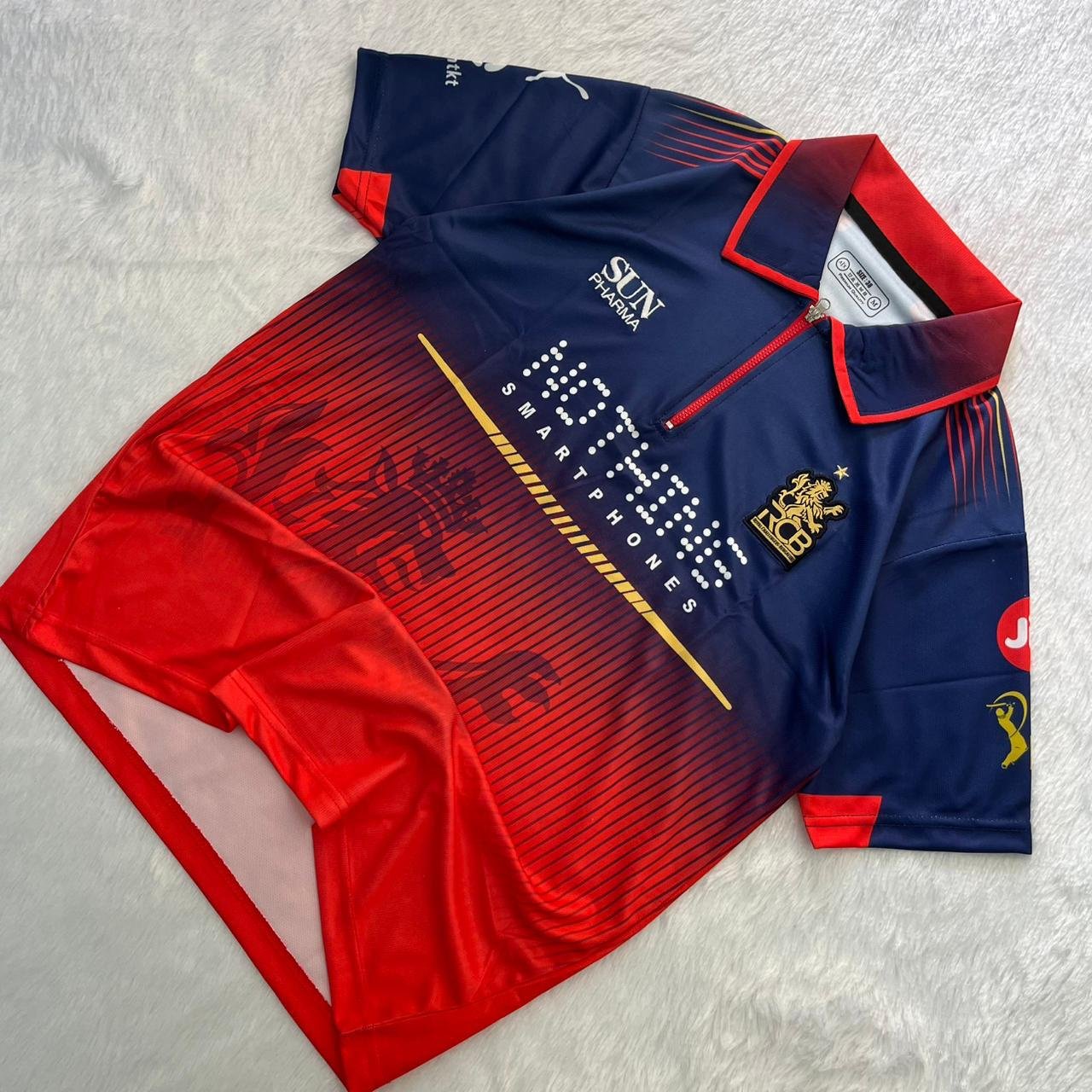 Royal Challengers Bengaluru 2026 Virat Kohli Cricket Polo Zipper Jersey